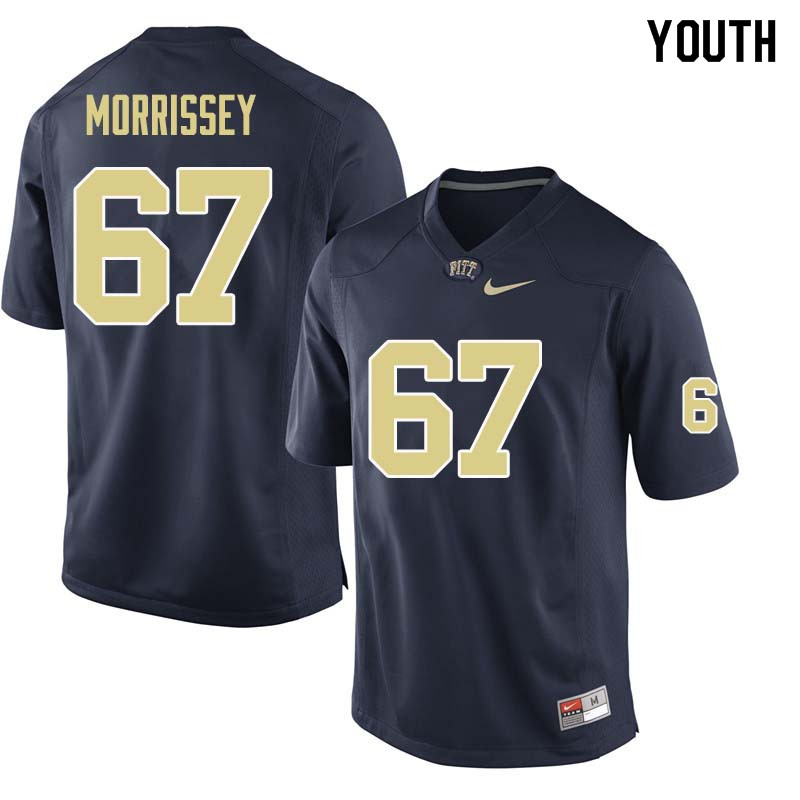 Youth #67 Jimmy Morrissey Pittsburgh Panthers College Football Jerseys Sale-Navy